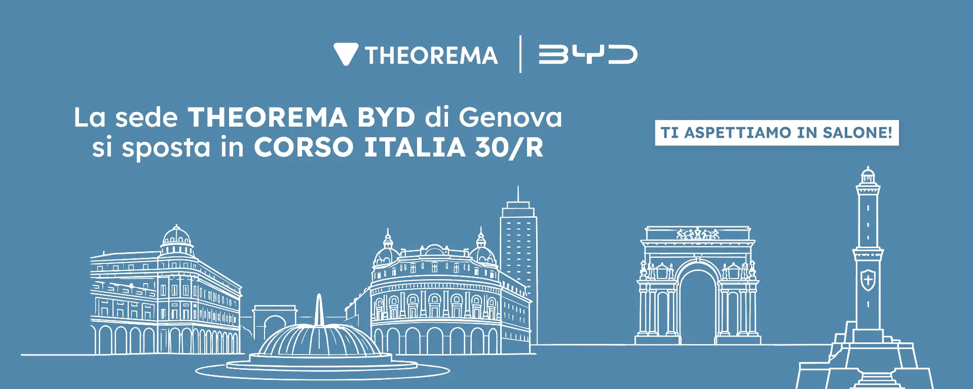 Immagine News Nuova sede per BYD Theorema a Genova: trasferimento in Corso Italia 30/R